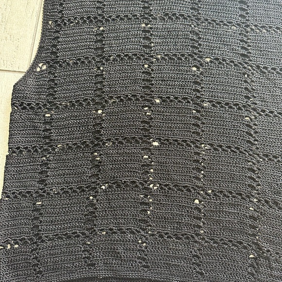 Black crocheted sweater. Perfection. Fits size M. Non branded. - Picture 2 of 6